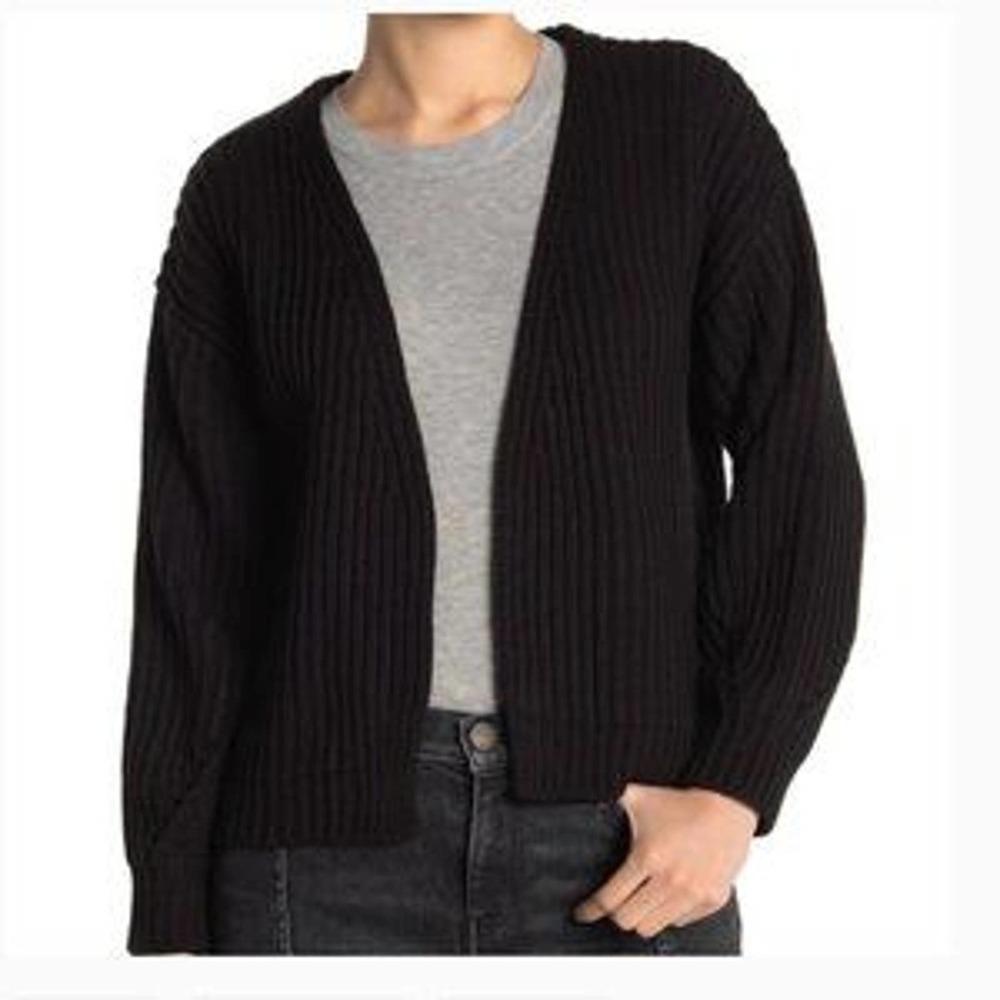 NWT Code X Mode Knit Black Cardigan Sweater Size Large